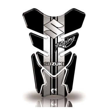 Imagem de Protetor De Tanque Adesivo Moto Suzuki Racing Preto