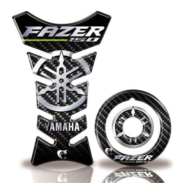 Imagem de Adesivo Protetor Tanque E Boca Moto Yamaha Fazer 150 Preto