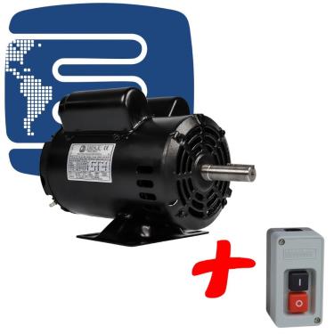 Imagem de Motor Elétrico Monofásico 2Cv 4Pólos Baixa Rotação Com Chave
