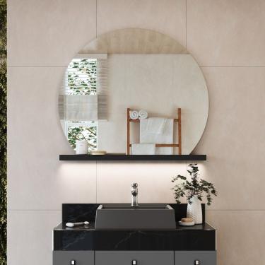 Imagem de Espelheira Para Banheiro Nicole 80 Com Led Preto