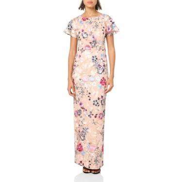 Imagem de JS Collections Vestido feminino Elliot Bateau com gola, Ouro rosa - Multi, 9