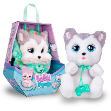 Imagem de Pelúcia Interativa Baby Paws Com Bolsinha Emite Sons E Abre Os Olhos A