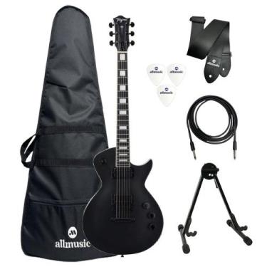 Imagem de Kit Guitarra Tagima Almach LesPaul Black + Capa + Acessórios