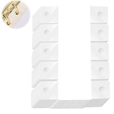 Imagem de 300 Unidades Adesivos Resistentes para Fichário de Argolas, Reforços Transparentes Furos Etiquetas Autoadesivas Escritório Material Escolar para Documentos Fichário Fatura Papel Cartões Postais Fotos