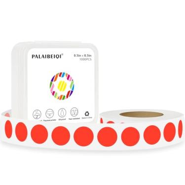 Imagem de PALAIBEIQI Adesivos de ponto de 1/2 polegada, etiquetas adesivas redondas removíveis de 0,5 polegada à prova d'água à prova de óleo para pré-escolares, artesanato, pequenas lojas de varejo