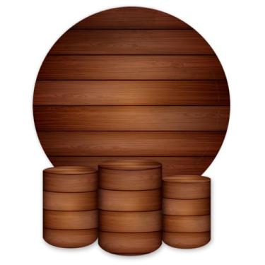 Imagem de Capas Para Painéis + Capas Cilindros Para Festas Tema Madeira(Normal,Kit Completo | 3147)