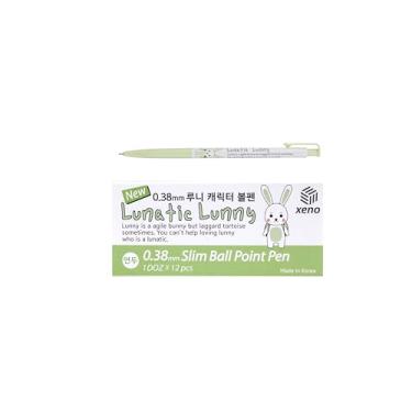 Imagem de Lunatic Lunny Caneta esferográfica fina fina de 0,38 mm de 0,38 mm compatível com XENO feita na Coreia (verde-limão)