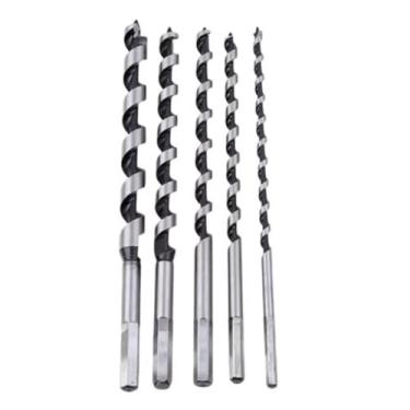 Imagem de 5pcs 230mm Woodworking Roller Drill High Hardness Wear-resistant Center Drill Hexagonal Handle Carbon Steel Reaming Tool Wood
