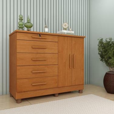 Imagem de Cômoda 5 Gavetas 2 Portas 136cm Istambul - Tcil Móveis