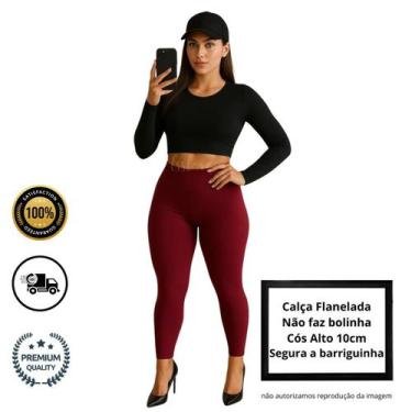 Imagem de Calça Legging Flanelada Feminina Térmica Inverno Cintura Alta - Levign