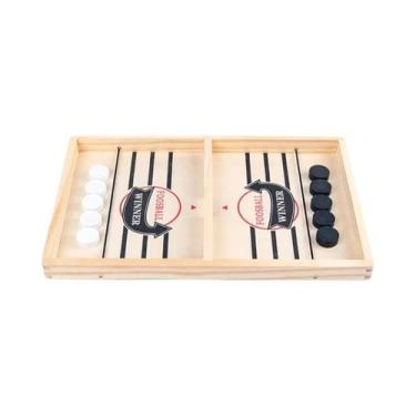 Imagem de Mesa de Pebolim, Bilhar e Xadrez de Madeira - Jogo Interativo Pai e Fi