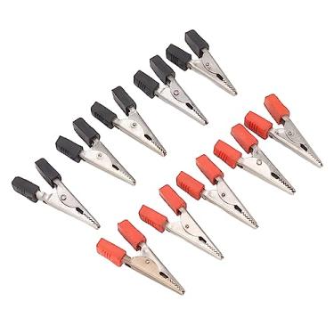 Imagem de KIMISS 20 PCS CLIPES CROCODILES RED E NEGRO - 1 Cm de Abertura de Aço Inoxidável Planejada de Teste Elétrico para Carregamento de Bateria, Soldagem E Montagem de Circuito