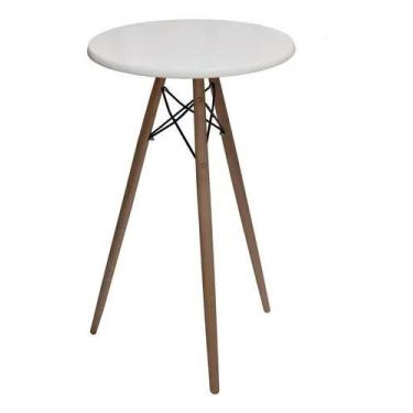 Imagem de Mesa Mesinha 52cm Tripé Bar Base Charles Eames Eiffel Branco - jthome