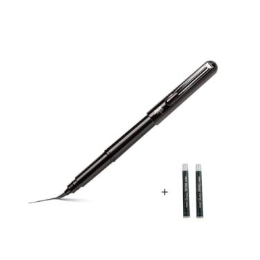 Imagem de Caneta Pincel Pocket Brush, Pentel, SM/GFKP3-A6, Preto, 2 Refis Pretos