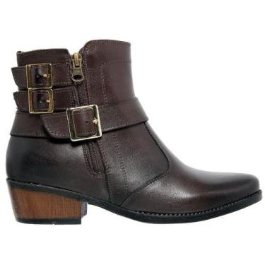 Imagem de Bota Feminina Cano Curto Five Days Em Couro Legitimo Cores 7020 - TFR 