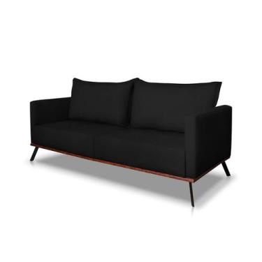 Imagem de Sofá 2 Lugares Zeus Veludo Preto 160 cm - Modern