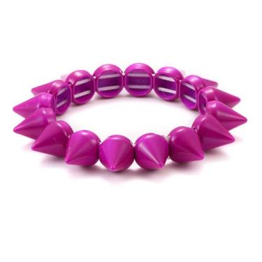 Imagem de Xanight Pulseiras elásticas com pontas para mulheres, estilo punk rock, rebites elásticos, pulseira moderna, hip hop, bijuteria para mulheres, Medium, Zinco, Sem Pedra Preciosa