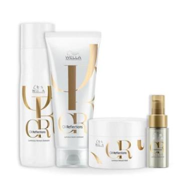 Imagem de Wella Oil Reflections Sh 250ml + Cond 200ml + Masc 150ml + Oleo Light 