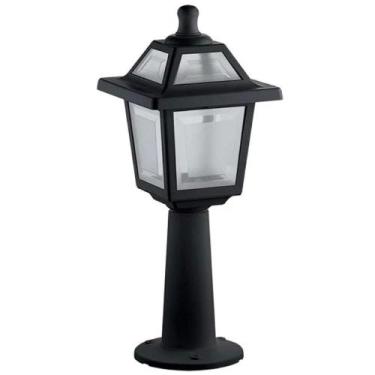 Imagem de Luminária De Chão Poste Balizador Colonial De Jardim Preto 45x18cm Ext