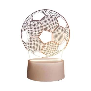 Imagem de Lâmpada De Mesa Com Tema De Futebol LED 3D USB Quarto Cabeceira Esport