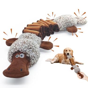 Imagem de BUYPOW Brinquedos de cachorro barulhentos, brinquedos interativos para filhotes de cachorro de pelúcia divertidos, brinquedos de pelúcia para cães pequenos, médios e grandes
