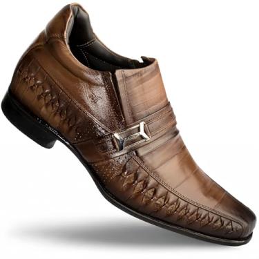 Imagem de Sapato Rafarillo Alth Aumenta 7cm Couro Original 3261 (Marrom, BR, Adulto, Numérico, 38)