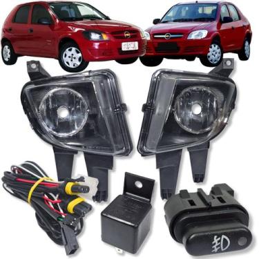 Imagem de Kit farol de milha neblina auxiliar celta e prisma 2007 à 2011 botao m