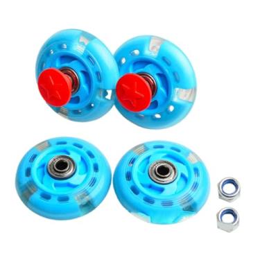 Imagem de Vaveren Roda sólida para carrinho de praia, roda de PU, fácil instalação, substituição portátil, Azul