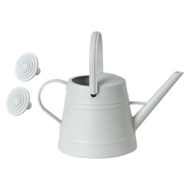 Imagem de Ioensy Regador de 3,8 L com 2 bicos removíveis, equipamento de irrigação leve, criativo, multifuncional, ferramenta de jardinagem, grande lata de água, Cinza