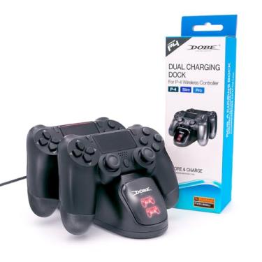 Imagem de Estação de Carregamento Base Duplo Dual Dock Com Indicador Led Compatível Ps4 / Ps4 Slim / Ps4 Pro