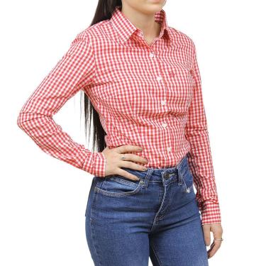 Imagem de Camisa Xadrez Feminina Vermelha Classic 38224