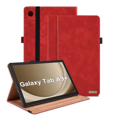 Imagem de Capa para Samsung Galaxy Tab A9 Plus 5G 11 polegadas 2023 (SM-X210/SM-X216/SM-X215 LTE) Capa inteligente de visualização multiângulo com bolso, couro PU executivo despertar automático para Tab A9+,