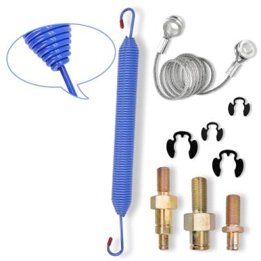 Imagem de Lym Apex Mola do capô, cabo e parafusos com anéis de retenção para 1987-2008 Peterbilt 357 377 379, substitui 13-03761, 13-03663, L92-6000-0718, 13-04638, 13-03662