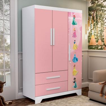 Imagem de Guarda Roupa Organizador Infantil Personagem - Rosa