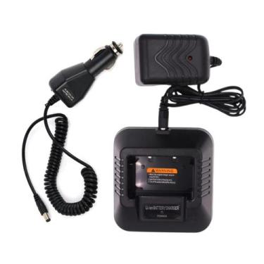 Imagem de Carregador Baofeng UV-5R Desktop com cabo carregador de carro 12V