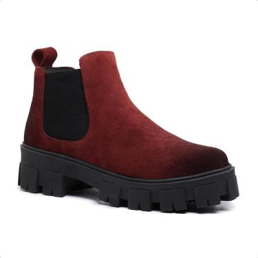 Imagem de Bota Chelsea Masculina Malbork Vermelho com Solado Tratorado 24788VM-Masculino
