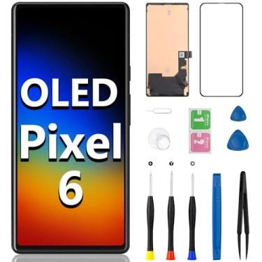 Imagem de Tela de substituição OLED para Google Pixel 6 com moldura LCD sensível ao toque, digitalizador com kit de ferramentas de reparo para GB7N6 G9S9B16 6,4 polegadas (suporte a impressão digital)