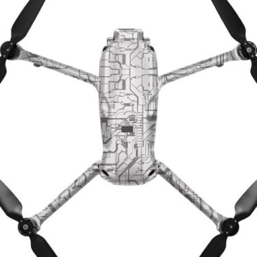 Imagem de AIR3S Película de vinil antiarranhões para câmera para DJI Air 3S Body Acessórios Protetor Protetor Casaco (Branco Circuito)