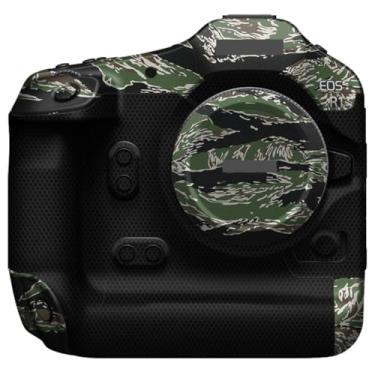 Imagem de R 1 Película protetora para câmera antirarranhões Película protetora de vinil decalque para Canon EOS R1 (Camuflagem listrada)