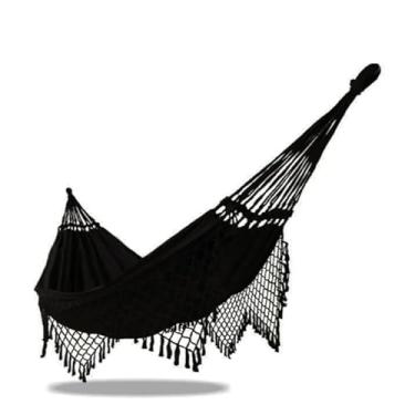 Imagem de Rede De Dormir e Descanso Casal (Preto Liso)