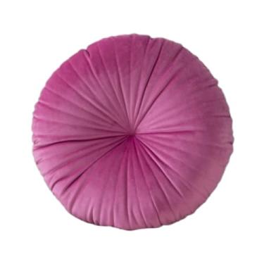 Imagem de Generic Almofada de chão redonda de abóbora, elegante e decorativa, macia, para cadeira, penteadeira, sala de trabalho, escritório, Rosa Vermelha