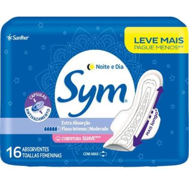 Imagem de Absorvente Sym Noite & Dia Suave Com Abas 16 Unidades - NAO DEFINIDO