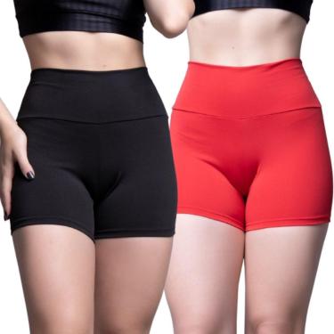 Imagem de KIT 2 Short Suplex Liso Serra e Mar Roupa Para Academia Treino Moda Fitness-Feminino