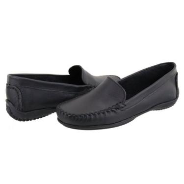 Imagem de Mocassim Feminino Couro Conforto Casual Calce Fácil Alto Conforto - Ke