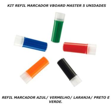 Imagem de Kit refil marcador vboard master 5 cores - pilot