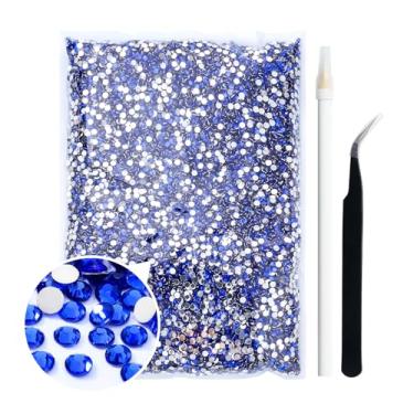 Imagem de Duflash 50.000 peças de strass plano de resina azul, copo Stanley de resina gelatinosa de 3 mm, maior quantidade no atacado para artesanato, design DIY, copos, roupas, maquiagem, arte de unhas