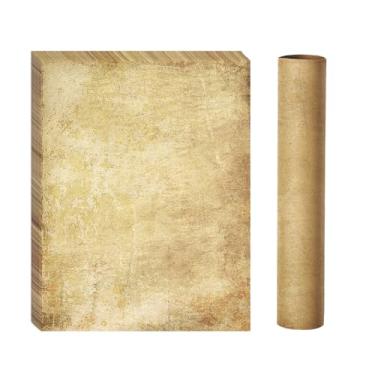Imagem de Goefun Papel de papelaria vintage, papel para impressora de pergaminho 21 x 28 cm, 100 folhas de papelaria envelhecida para escrita de cartas, certificados, diplomas, currículos, artesanato (100 g/m²)