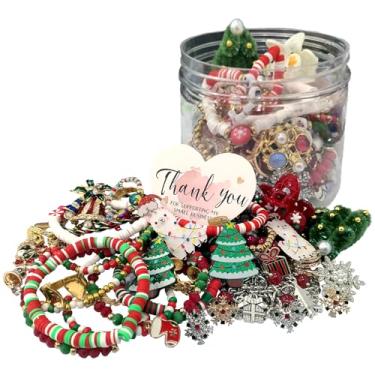 Imagem de Pote de joias misterioso de 30 peças - caixa misteriosa aleatória, pedras preciosas surpresa misteriosa multiestilo, presentes de aniversário para mulheres, conjunto de joias (colar, brincos, anel