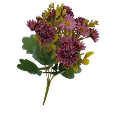 Imagem de Flor Artificial Buquê Margaridas Com Cravo 30cm - Carmella Presentes