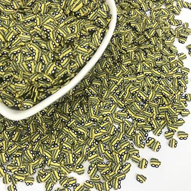 Imagem de Pacote com 50 g/pacote de fatias de ônibus escolar, material de argila macia de polímero, decoração faça você mesmo, para decoração de unhas de resina, bolo de geleca e sobremesa